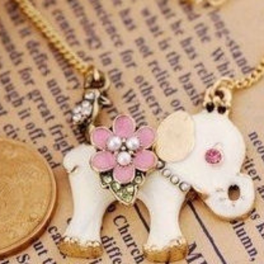 White Elephant Necklace